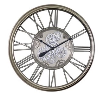 Yosemite Home Grey Finish 32-Inch Gear Clock