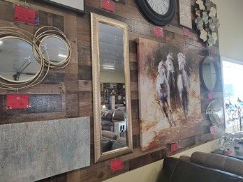 Tall Decorative Gold Framed Wall Mirror